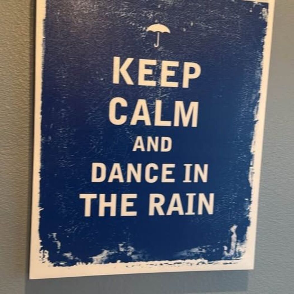 Keep Calm and Dance in the Rain Wall Art